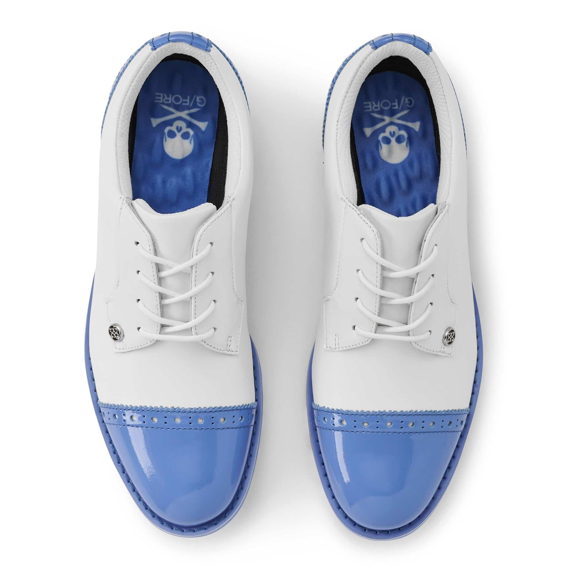 Ladies G/FORE Cap Toe Gallivanter Golf Shoes Snow/Vista Blue